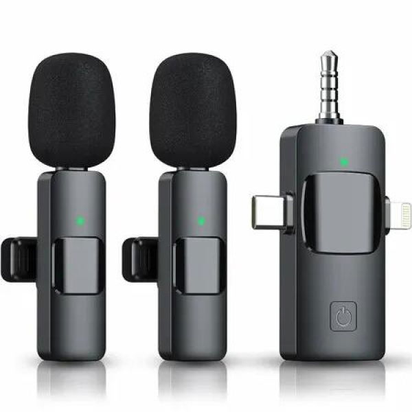 Wireless Microphone 3in1 Mini USB C iPhone 24G UltraLow Delay Android Video Recording Vlog Audio Capture Portable Versatile Tool
