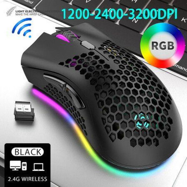 Wireless Mouse New Bluetooth RGB Led Lighting Laptop Mice Mause USB Rechargeable Optical For Desktop Computer