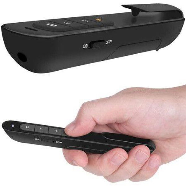 Wireless Presenter Hyperlink Volume Control Presentation Remote Control Pointer Slide Advancer (Black)