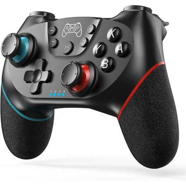 Wireless Pro Controller Gamepad Compatible With Switch Support Amibo Wakeup Screenshot And Vibration Functions-Black