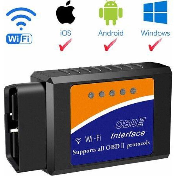 Wireless WiFi OBD2 Scanner Adapter Auto Diagnostic Code Reader For Year 1996 And Newer Vehicles