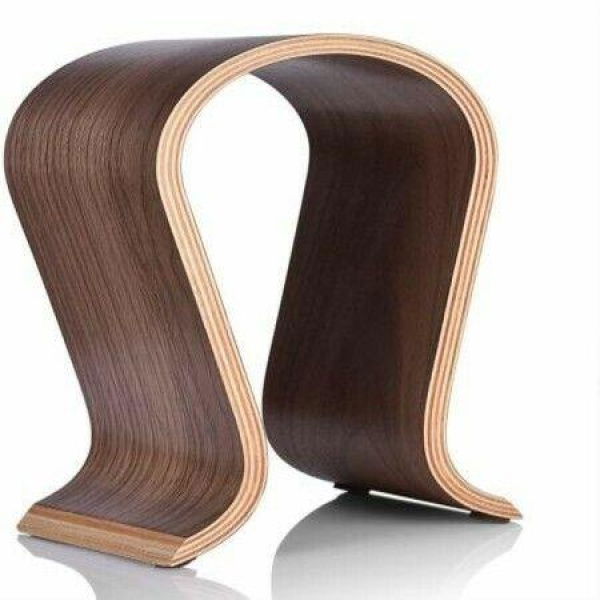 Wooden Headset Earphone Headphone U-shape Stand Hanger Holder RackAFN 4750