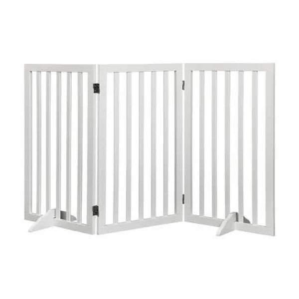 Wooden Pet Gate Dog Fence Safety White 400x 3MM