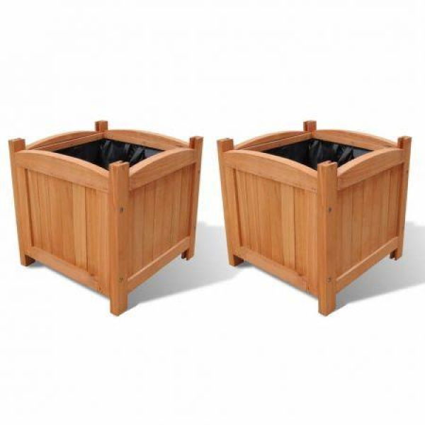 Wooden Planter 30x30x30 Cm Set Of 2