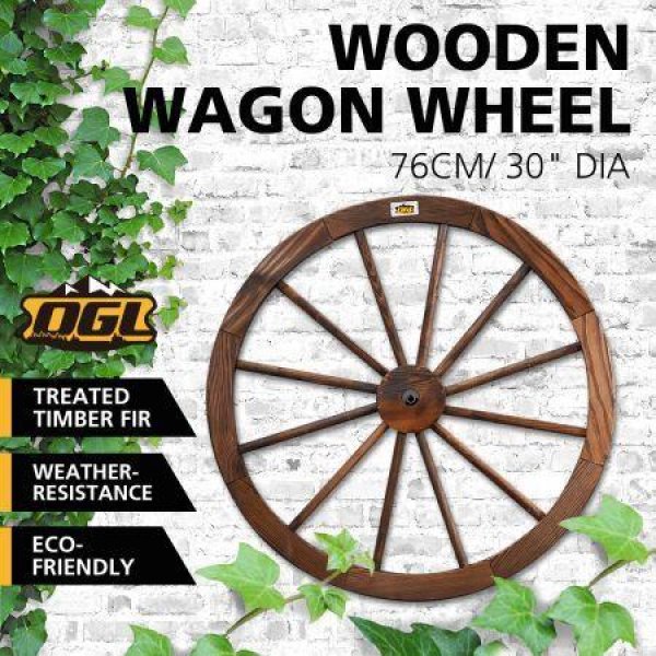 Wooden Wagon Wheel Outdoor Decoration Garden Ornaments 30