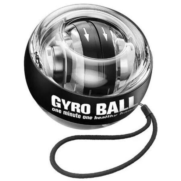 Wrist Trainer Ball Auto-Start Wrist Strengthener Gyroscopic Forearm Exerciser Gyro Ball for Strengthen Arms,Fingers,Wrist Bones and Muscles (Black)