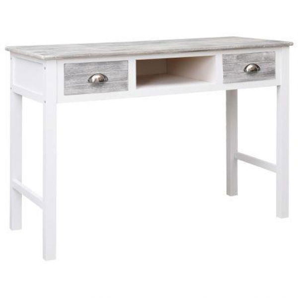 Writing Desk Grey 110x45x76 Cm Wood