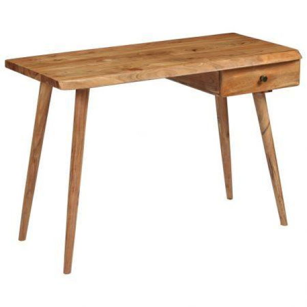 Writing Table Solid Acacia Wood 110x50x76 Cm