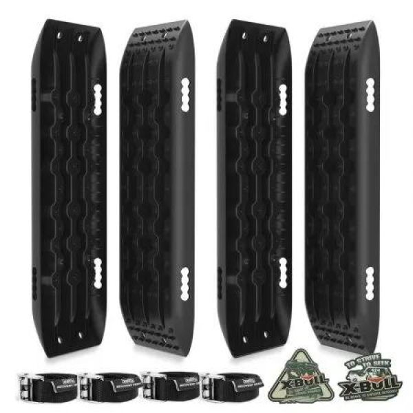 X-BULL Recovery Tracks Sand Track Mud Snow 2 pairs Gen 2.0 Accessory 4WD 4X4 - Black