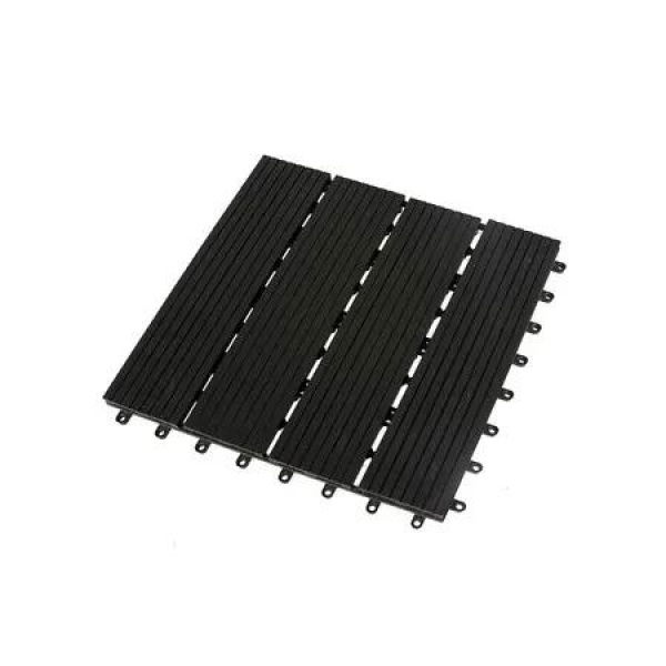 x10 Floor Tiles Plastic Decking Dark Grey