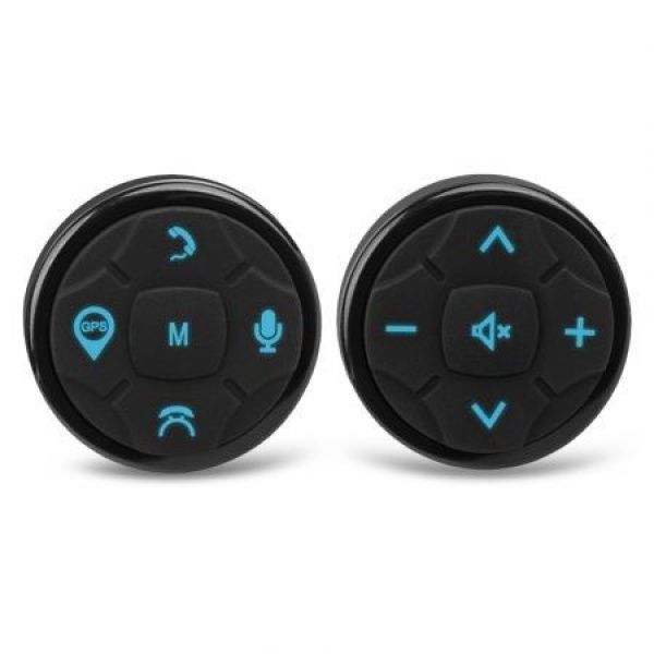 XJ - 3 2PCS Universal Car Steering Wheel Controllers 10-key Control Blue Backlight For DVD Player