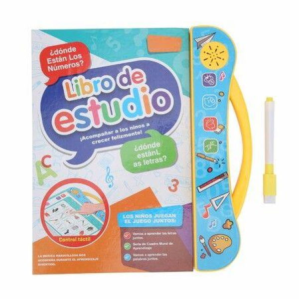 Yellow-Spanish ABC Sound Book, English Electronic Children's Sound Book, for Kids Above 3 Years Old Letters Learning