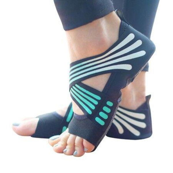 Yoga Socks Women Toeless Anti-skid Socks For Pilates Barre Ballet Bikram Workout Size M-Green