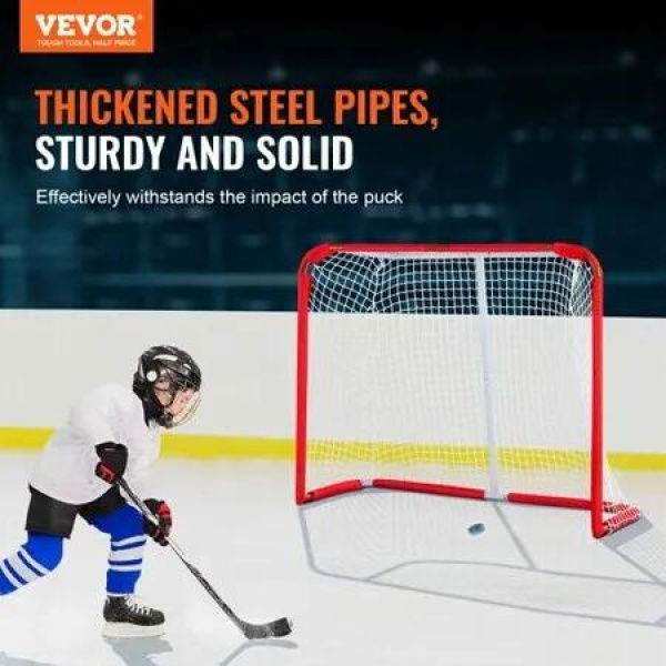 Youth Street Hockey Net Indoor Outdoor Steel Hockey Goal for Kids 54'x44'