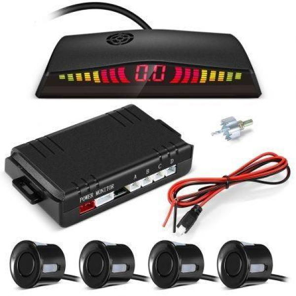 ZEEPIN 108 - B05 Car Parking Radar System 4 Ultrasonic Sensors LED Display Distance Detection 3-color / Sound Warning.