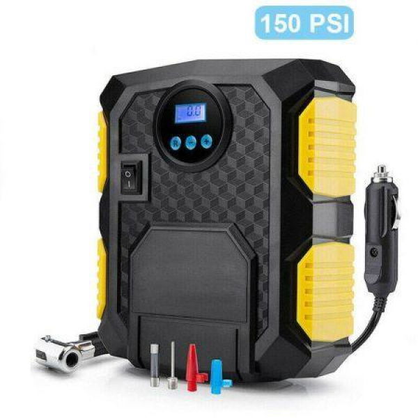 ZEEPIN JJ - 981 DC 12V Auto Air Compressor Pump 150 Psi Inflator With Tire Pressure Gauge / 3 Nozzles / LED Light.