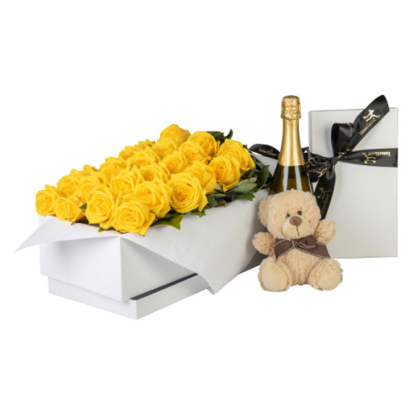 Deluxe Everlasting Roses In Yellow