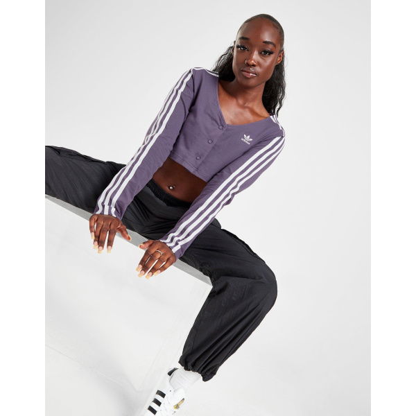 Adidas 3-stripes Button Long Sleeve Top