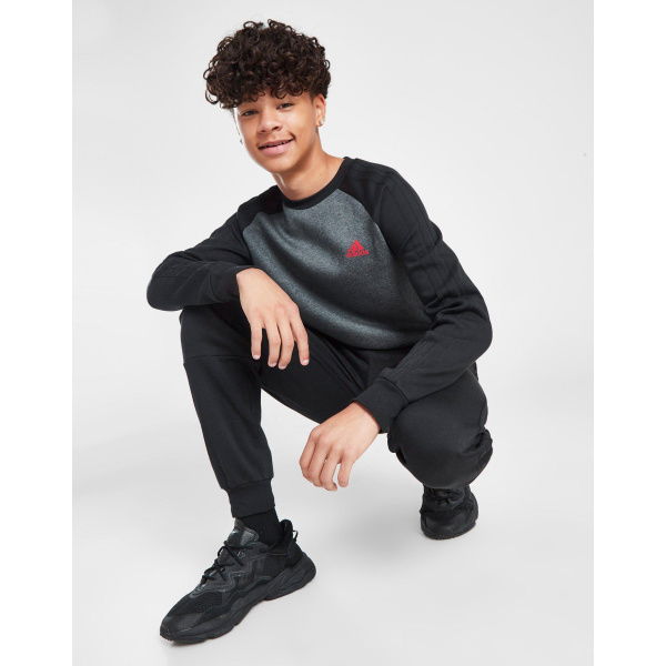 Adidas Badge Of Sport Contrast Crew Tracksuit Junior