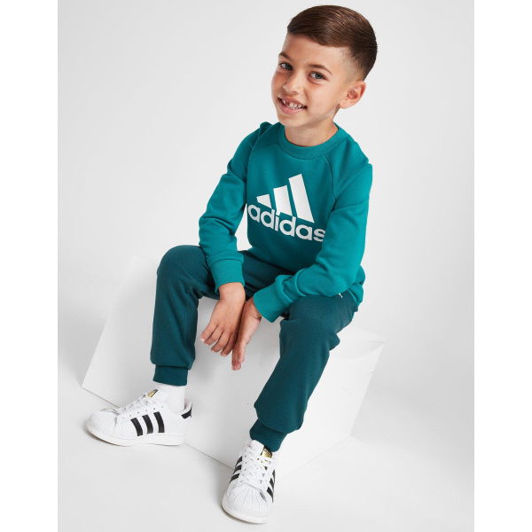 adidas Badge Of Sport Crew Tracksuit Children