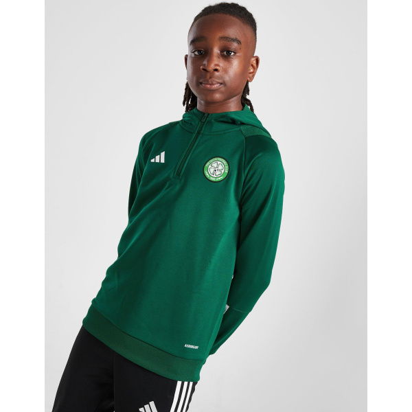 Adidas Celtic FC 1/4 Zip Hoodie Track Top Junior.