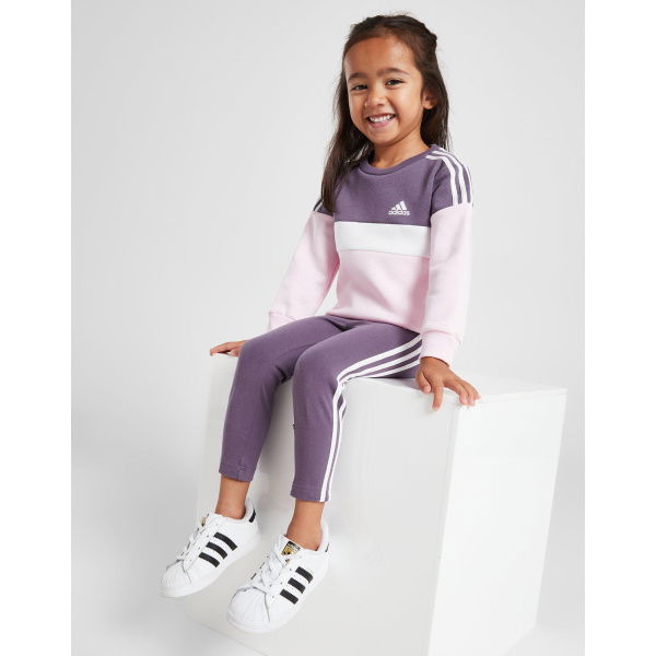 Adidas Girls 3-stripes Colour Block Tracksuit Infant