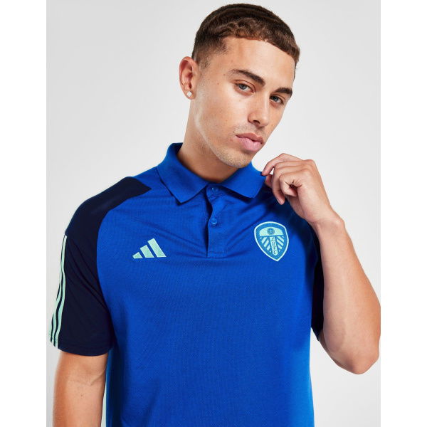 Adidas Leeds United FC 2023/24 Training Polo Shirt.