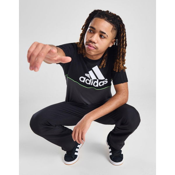 adidas Linear Badge Of Sport Colour Block T-Shirt Junior