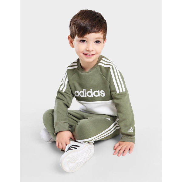 adidas Linear Colour Block Crew Tracksuit Infant