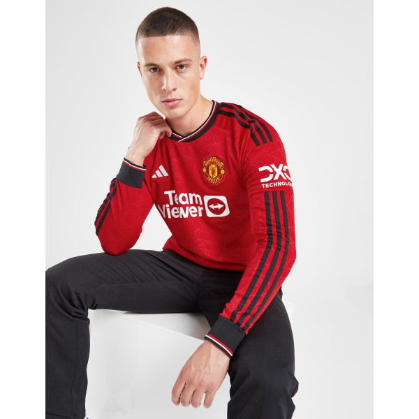 Adidas Manchester United FC 23/24 Long Sleeve Home Shirt.