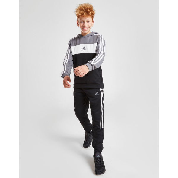 Adidas Mixed Fabric Overhead Tracksuit Junior