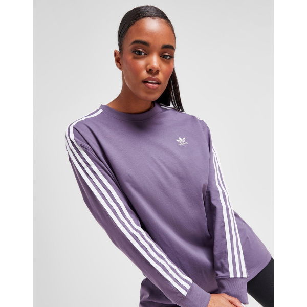 adidas Originals 3-Stripes Long Sleeve Boyfriend T-Shirt