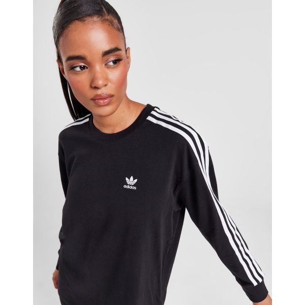 adidas Originals 3-Stripes Long Sleeve Boyfriend T-Shirt