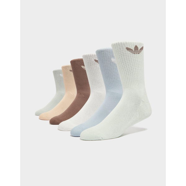 Adidas Originals 6 Pack Trefoil Crew Socks