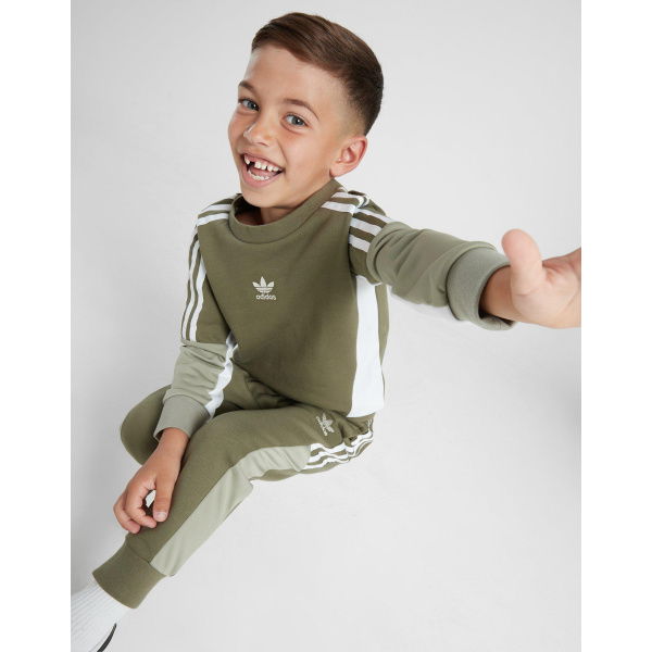 Adidas Originals Chevron Colour Block Crew Tracksuit Childrens