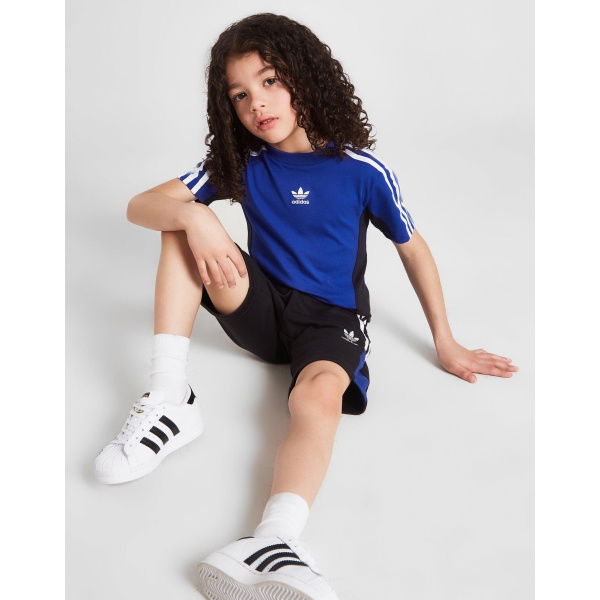 adidas Originals Chevron Colour Block T-Shirt/Shorts Set Children