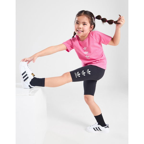 adidas Originals Girls' Repeat Trefoil T-Shirt/Shorts Set Children