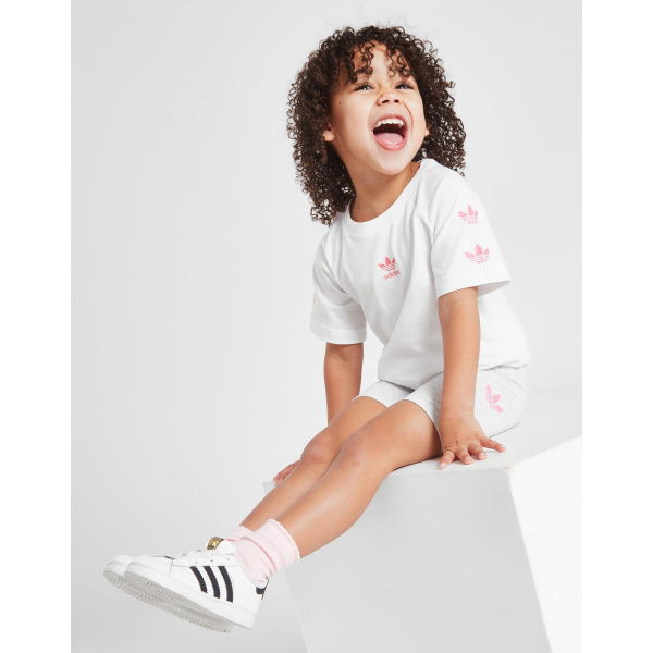 Adidas Originals Girls Trefoil T-Shirt/Cycle Shorts Set Infant.