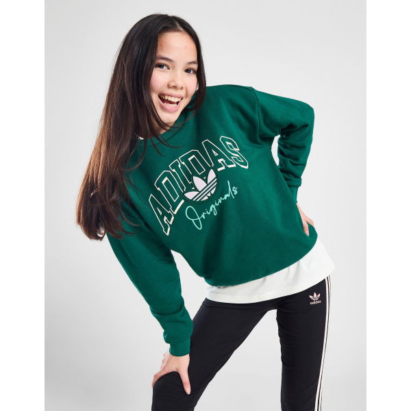 adidas Originals Girls' Varsity Crew Sweatshirt Junior