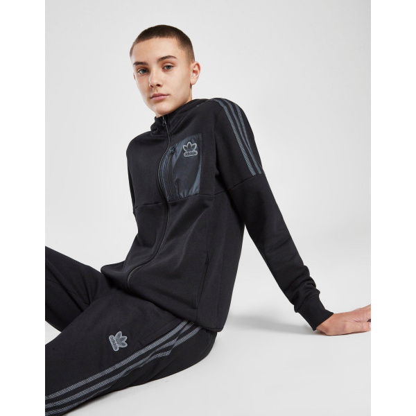 adidas Originals Mix Fabric Full Zip Hoodie Junior
