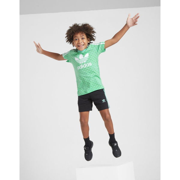 adidas Originals Monogram T-Shirt/Shorts Set Children