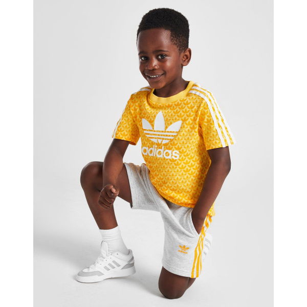 adidas Originals Monogram T-Shirt/Shorts Set Children