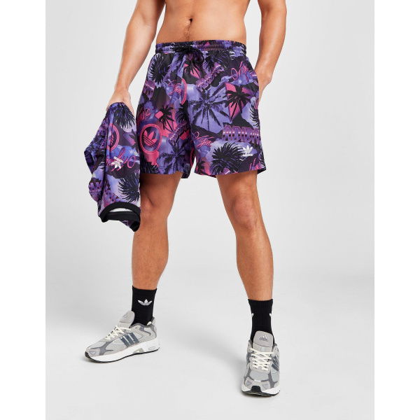 Adidas Originals Summer Sticker All Over Print Swim Shorts