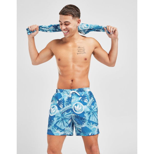 Adidas Originals Summer Sticker All Over Print Swim Shorts