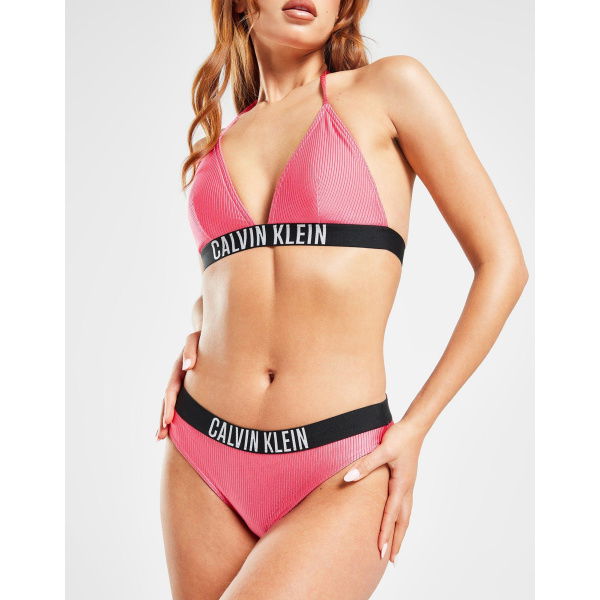 Calvin Klein Swim Large Logo Rib Bikini Bottoms