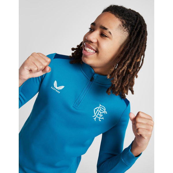 Castore Rangers FC Training 1/4 Zip Top Junior.