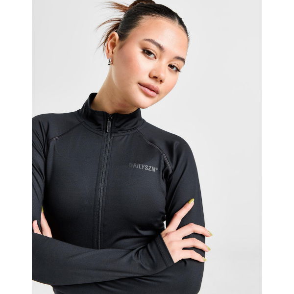 DAILYSZN Full Zip Fitted Top