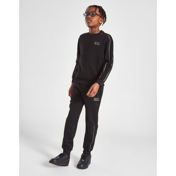 Emporio Armani EA7 Premium Black Gold Joggers Junior