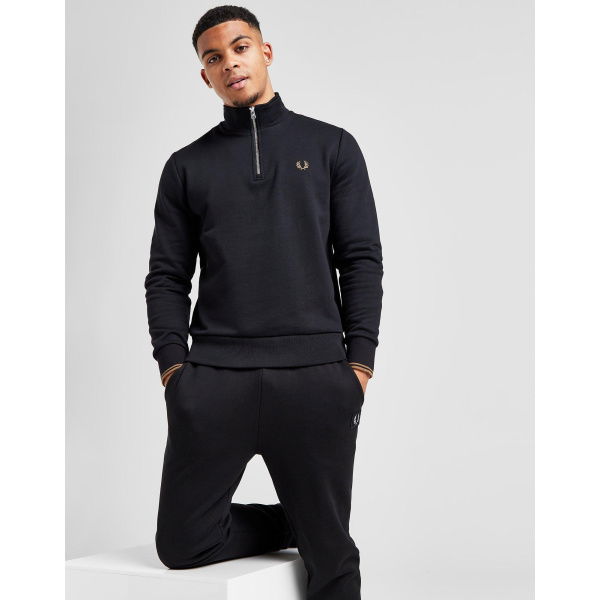 Fred Perry 1/4 Zip Badge Sweatshirt