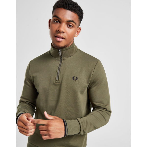 Fred Perry 1/4 Zip Badge Sweatshirt